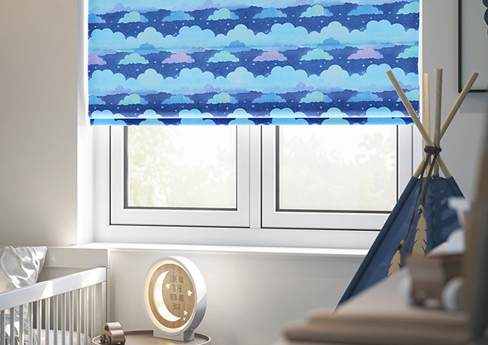 Cloudy Cosmos, Calm Blues - Roman Blind - Image 5